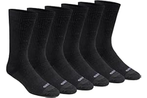 Dickies Men's Dri-tech Moisture Control Max Full Cushion Crew Socks, Available in M-xl (6, 12 Pairs)