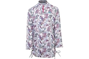 Coolibar UPF 50+ Girl's Lawai Ruche Swim Shirt - Sun Protective