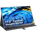 Cocopar Portable Monitor - Upgraded 17.3 Inch 1080P FHD IPS HDR 100% sRGB FreeSync USB-C Gaming Monitor with Type-C Mini HDMI