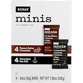RxBar Protein Bar Minis, Peanut Butter Chocolate, Chocolate Sea Salt, Kosher, Gluten Free, 8 Count, 7.36 Ounce (Pack of 6)