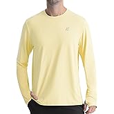 EoBeKee Mens UPF 50+ Rash Guard Swim Shirts, Cooling Dry UV Sun Protection Long Sleeve SPF Shirts for Fishing Hiking Running