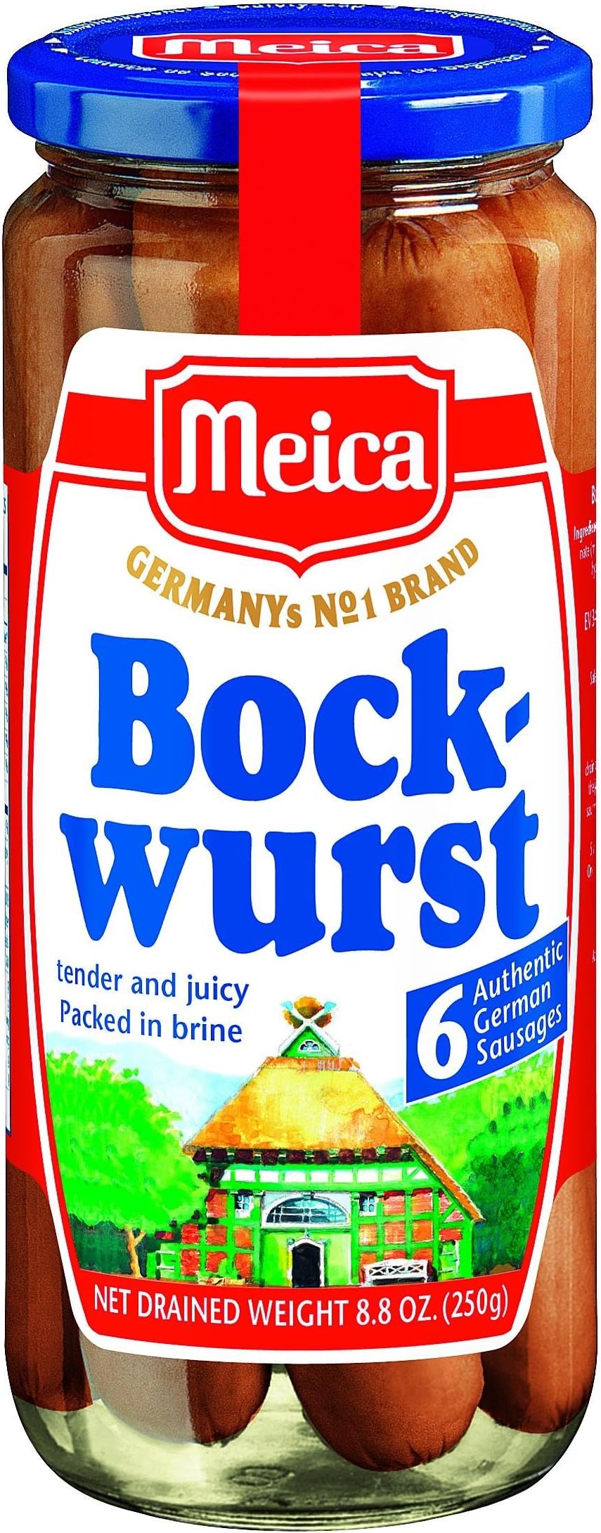 Meica Cured Bockwurst, 8.8 Ounce -- 12 per case.