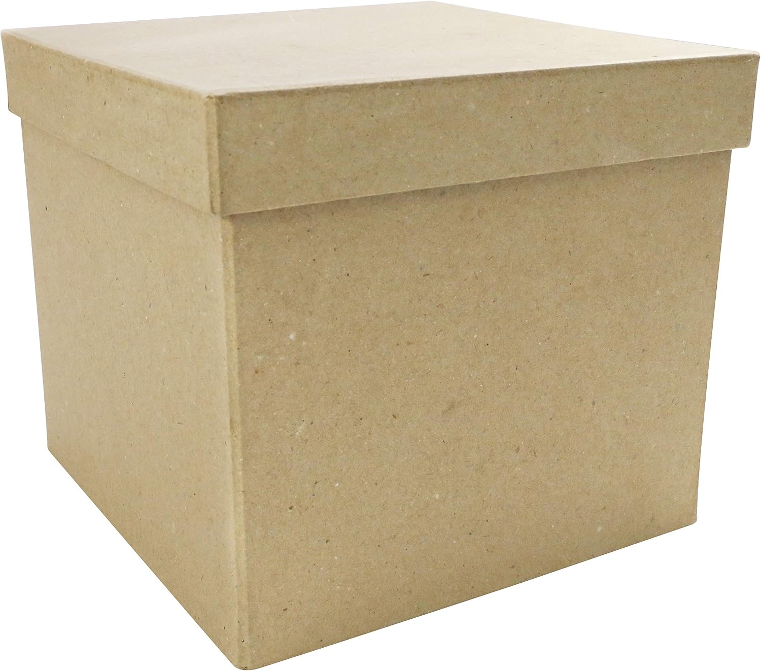 Décopatch Mache Tall Square Box, 16x16x14cm, Brown