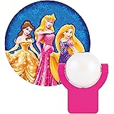 Projectables Disney Princess LED Night Light Plug-in, Dusk-to-Dawn, Girls Gifts, Image of Belle, Rapunzel, Aurora, Ideal for 
