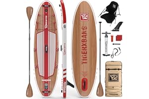 TIGERXBANG Paddle Board, 10.8' Stand Up Paddle Board with Premium Complete Inflatable SUP Accessories, Extra Wide Paddleboards for Adults & Kids-Pandora Collection