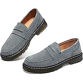 SENNYO Women's Suede Penny Loafer Comfort Driving Moccasins Casual Slip-Ons Loafer Flats Fashion Women Business Work Shoes