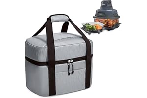 Luxja Insulated Carrying Bag Compatible with Ninja Crispi Air Fryer, Portable Storage Bag for Ninja Glass Air Fryer with Acce