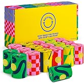 Waste Happy Dog Poop Bags Rolls 270 Count (18 Rolls) - 14" Long, Ultra-Thick, up to 300% Stronger Unscented Poop Bags for Dogs - Leak Proof Pet Waste Bags with 30% Plant-Derived Materials