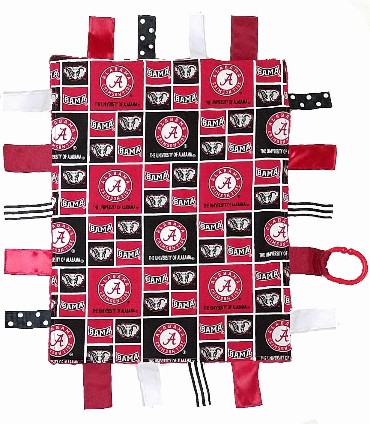 Future Tailgater Alabama Crimson Tide Baby Sensory Tag Minky Blanket