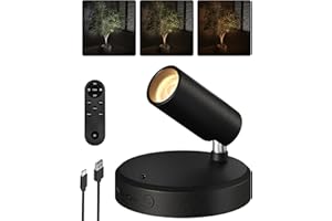 EZVALO Wireless LED Spotlights Indoor, 5500mAh Rechargeable Battery Powered Plants Spotlights Indoor, Dimmable & Timer, 3 CCT