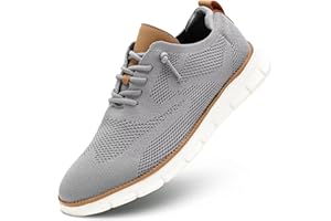 KVOVZO Men's Casual Dress Shoes Fashion Walking Sneakers Mesh Business Oxfords Work Lightweight Soft Sole
