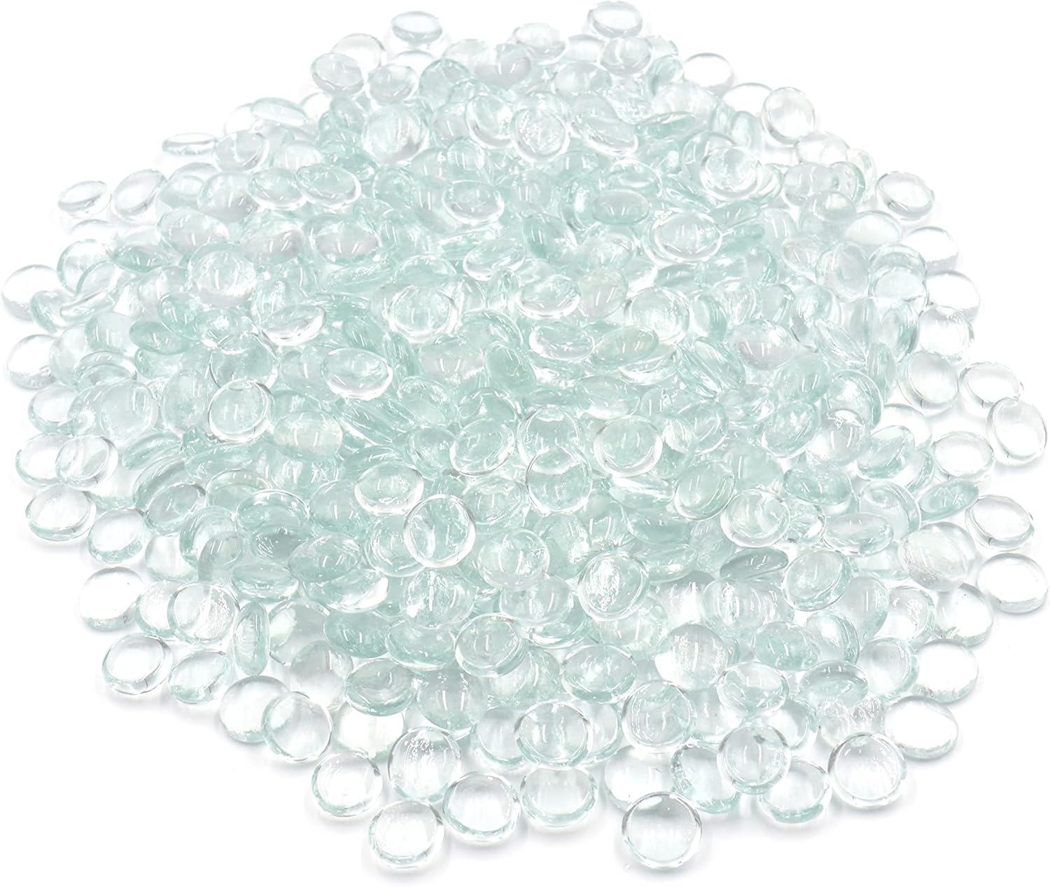 Vase Fillers - Clear Flat Glass Marbles for Vases, Bulk 17 LB Decorative Beads for Vase Fillers, Crafts, Table Scatter, Aquariums & Fish Tanks, Party Centerpieces, Gem Décor, Mosaics, Floral Displays, Fire Glass