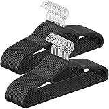 SONGMICS 30 Pack Heavy Duty Plastic Coat Hangers Non-Slip 0.5 cm Slim 42 cm