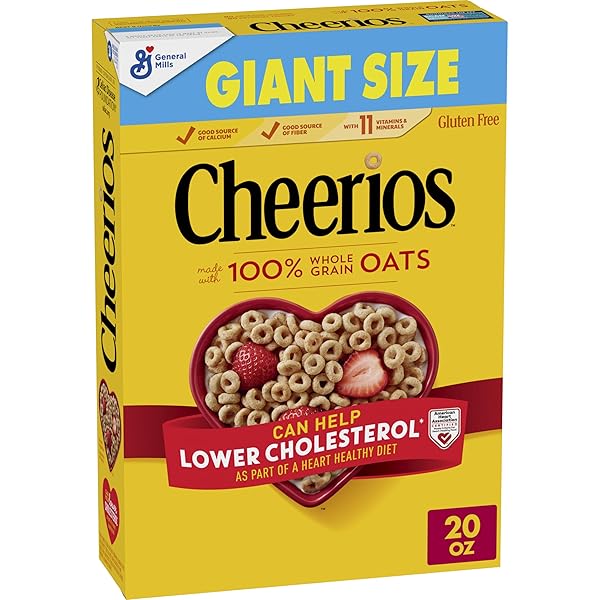 CHEERIOS, HEART HEALTHY GLUTEN FREE BREAKFAST CEREAL, GIANT SIZE, 20 OZ