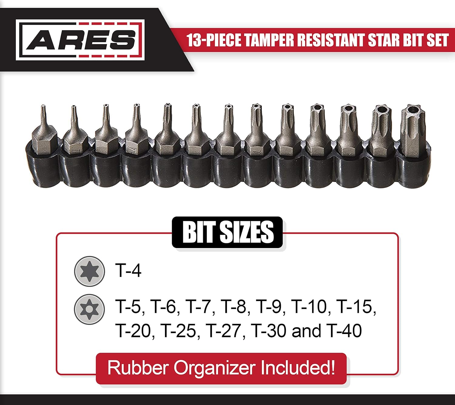 6 POINT TORX STAR BIT SET 13PCs Security Tamper Proof Driver Torque Set