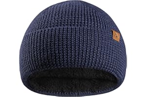 DANISH ENDURANCE Kids Beanie for Winter, Children's Merino Wool Fleece Lined Hat