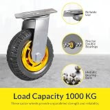 Taylor & Brown 4x 150mm Heavy Duty Swivel Castor Wheels 2 Brakes 1000KG view 5