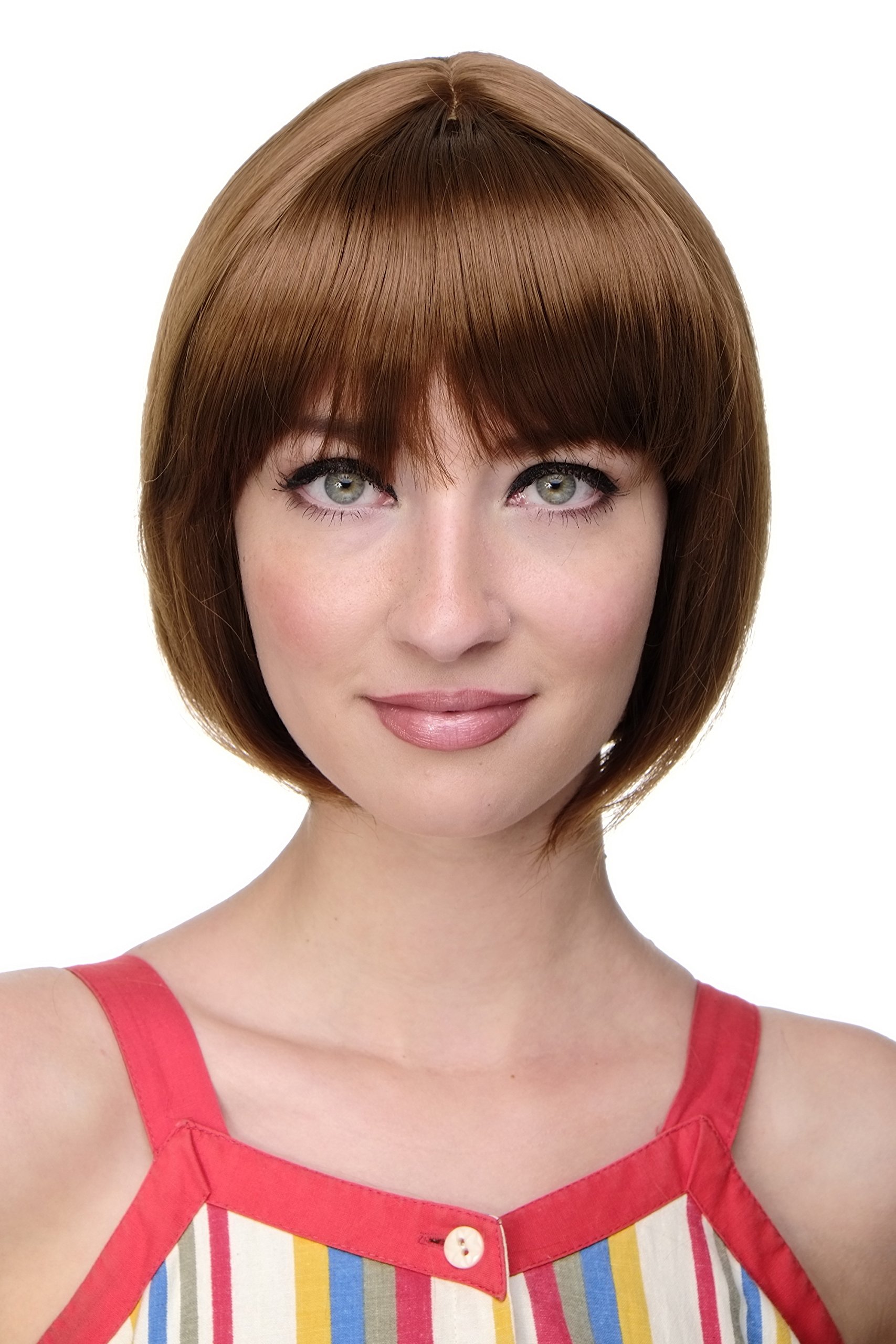 WIG ME UP - Lady Quality Wig Short Page Bob Fringe Bangs Copper Brown Redbrown 703-30 โ image 1