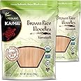 KA-ME Organic Brown Rice Vermicelli Glass Noodles - Gluten-Free, USDA Organic, Non-GMO, Vegan, Versatile & Perfect for Asian Recipes - 8.8oz (Pack of 2)