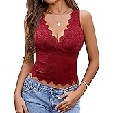 Avidlove Lace Tank Tops for Women Summer Going Out Tops Y2k Sexy Lace Top