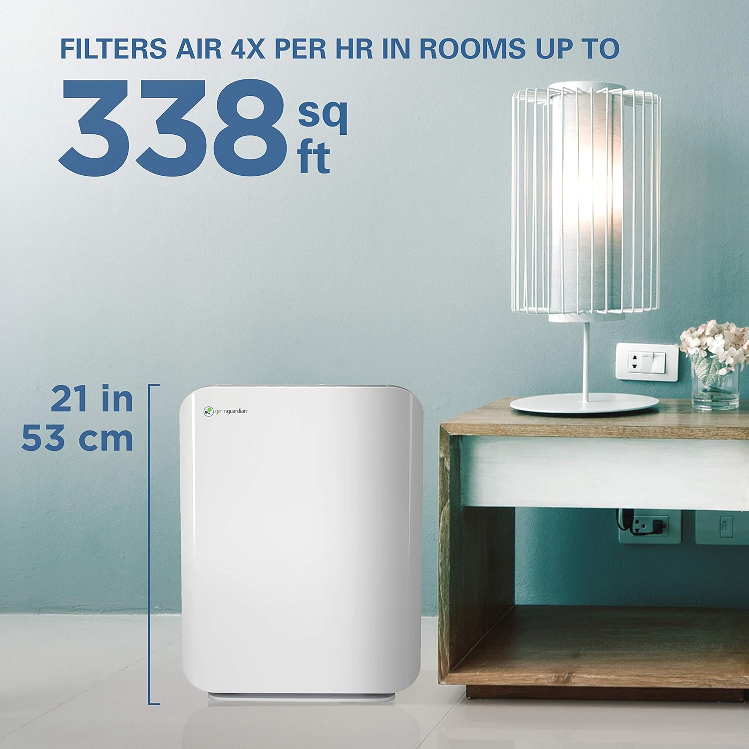 GermGuardian Air Purifier 4 in 1,High CADR True HEPA Filter, Large Rooms to338 sq ft, UV Light Sanitizer Eliminates Germs, Filters Allergies, Pollen, Smoke, Dust, Pet Dander,Mold, Odors,QuietAC5900W: Health & Personal Care