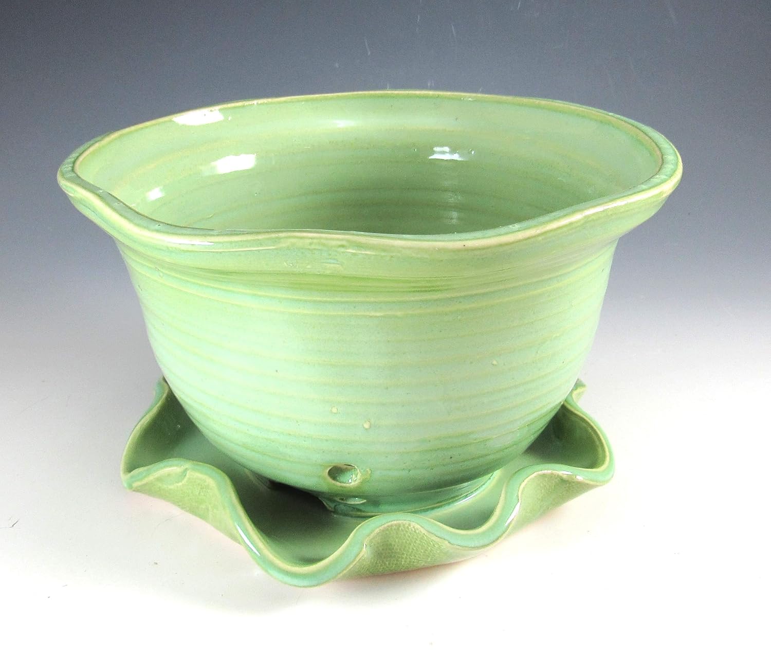 Berry Bowl for 1,Hand Made Pottery Berry Bowl, Berry Colander, Berry Basket,For the