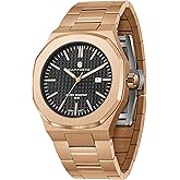 SAPPHERO Mens Watches Stainless Steel Quartz Watch for Men 30M Waterproof Date Clock Fashion Business Wristwatch Gift for Men