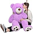 MorisMos Giant Teddy Bear Stuffed Animals, Big Purple Teddy Bear Plush Toy for Girlfriend Kids Large Bear Gift, 39 Inch