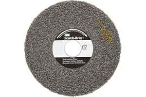 3M Scotch-Brite Multi-Finishing Wheel, Silicon Carbide, 6000 rpm, 6" Diameter x 2" Width, 1" Arbor, Medium Grit (Pack of 1)