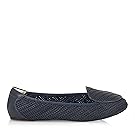 Cocorose Foldable Shoes - Clapham Ladies Leather Ballet Pumps - Navy Blue - Size 5
