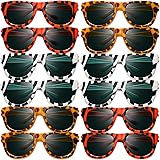 Safari Animal Print Sunglasses for Kids - (Pack of 12) Assorted Zoo and Jungle Theme, Tiger, Zebra, Cheetah Prints for Boys a