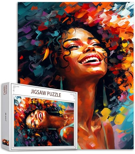 1000 Piece Jigsaw Puzzle - South African Tribal Witch Meditation Art, 20x27 Inches, Fantasy Adult Puzzle - View #12