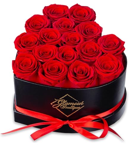 thumbnail image 2 of Glamour Allure Boutique Handmade Preserved Real Red Roses In Gift Box – 19 Roses 2 of 4