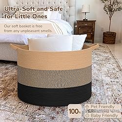 INDRESSME 115L Extra Large Blanket Basket for