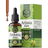 HERBAMAMA Arjuna Tincture - Vegan Antioxidant Support with Terminalia Arjuna Bark Extract Drops - Non-GMO, Alcohol & Sugar-Free Liquid Supplement, 42-Day Supply
