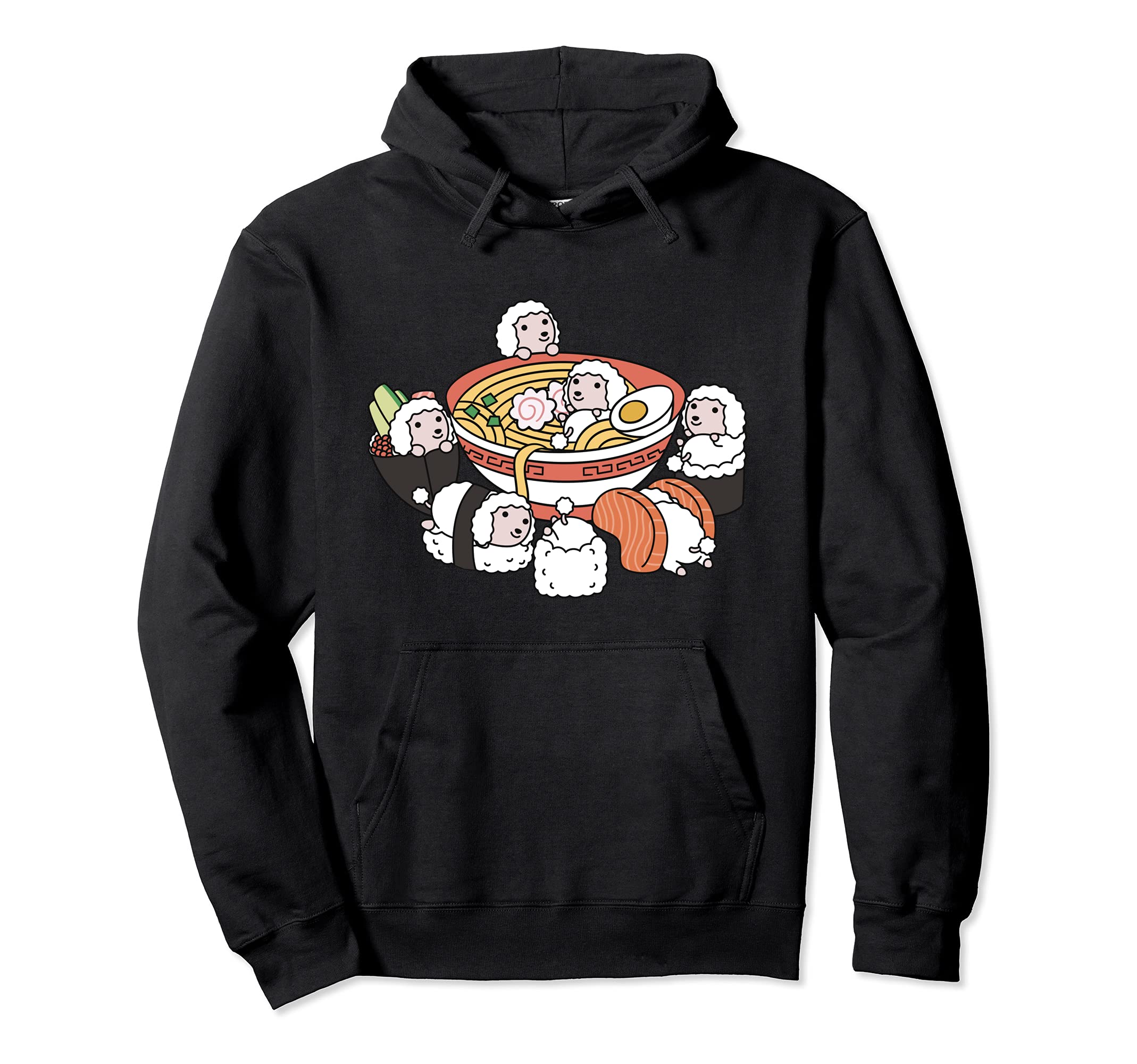 Ramen Sushi Poodle Dog Pullover Hoodie