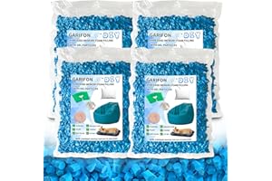 Garifon 20lbs Bean Bag Filler, Pillow Filler Stuffing, Bean Bag Filling, Shredded Memory Foam Filling, Punching Bag Filler, Foam Refill for Pouf/Ottoman Stuffing/Boxing Bag, Added Gel Particles