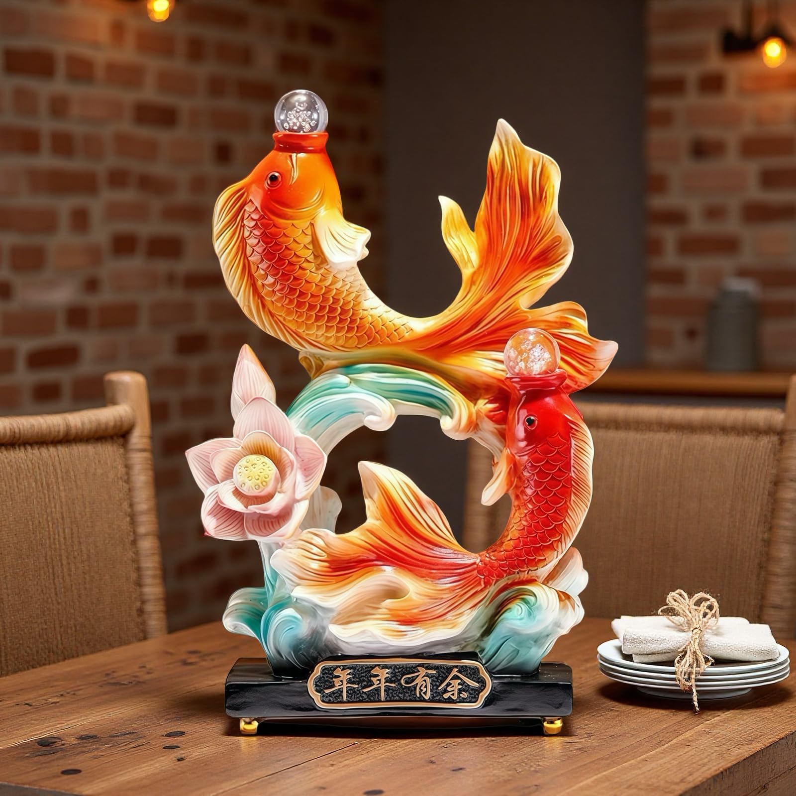 Photo 1 of 13 Inch Large Chinese Feng Shui Fish Statue Feng Shui Decor Home Office Decoration Tabletop Decor Ornaments Good Lucky Gifts