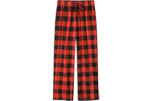 IHU Boys Pajama Pants Soft Kids Plaid Pj Bottom Lounge Pants Sleepwear with Drawsting & Pockets for Boys Girls Clothes