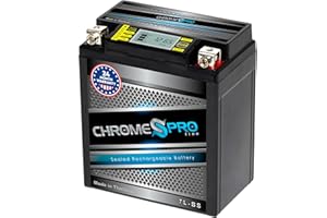 Chrome S Pro iGel YTX7L-BS Battery – 85 CCA, Gel Electrolyte, LED Display, 12V 6Ah – Fits ATV, Motorcycle, Scooter, Jet Ski, Dirt Bike, UTV, Snowmobile & More – T3 Nut & Bolt Terminal