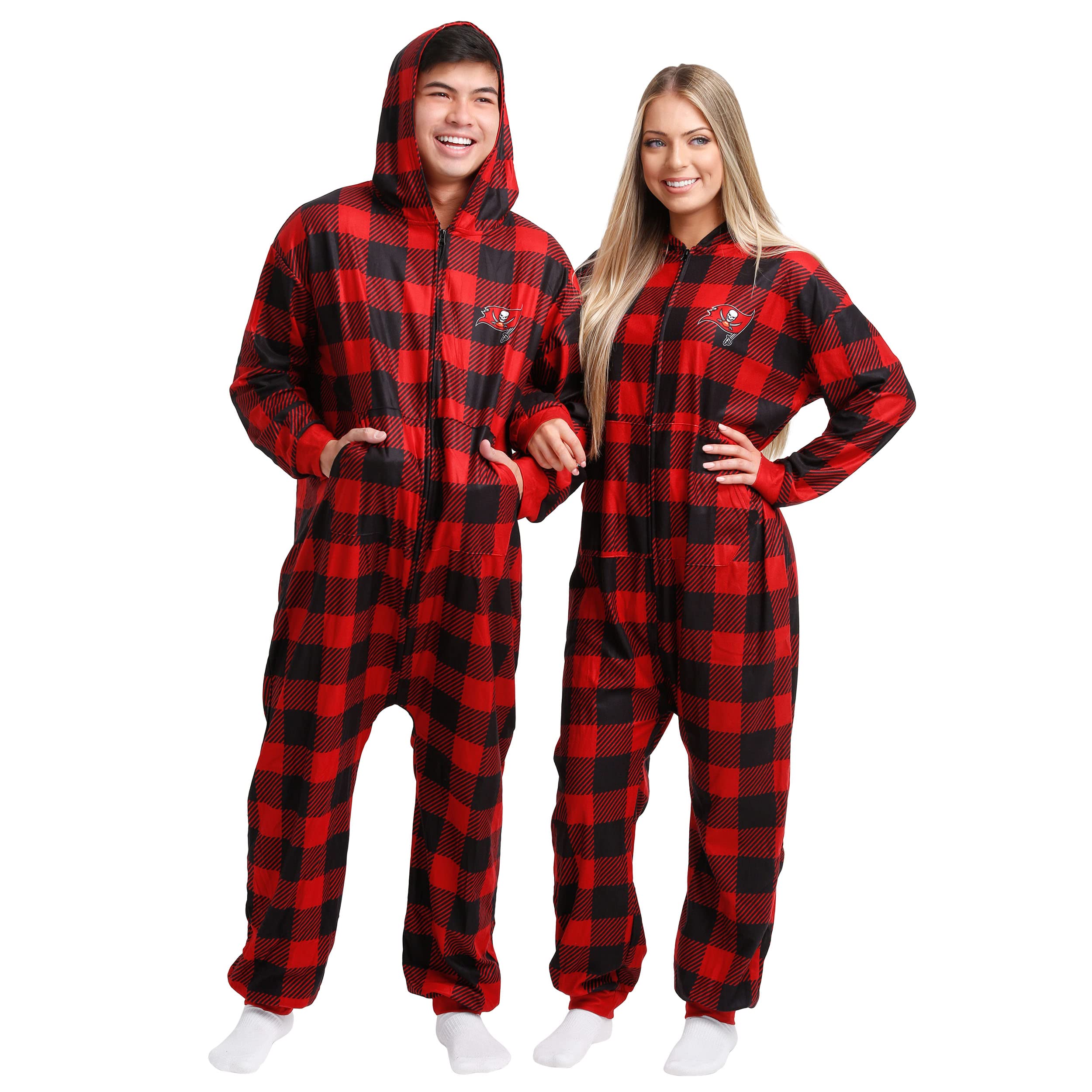 foco NFL Plaid One Piece Pajamas - 2XL Image