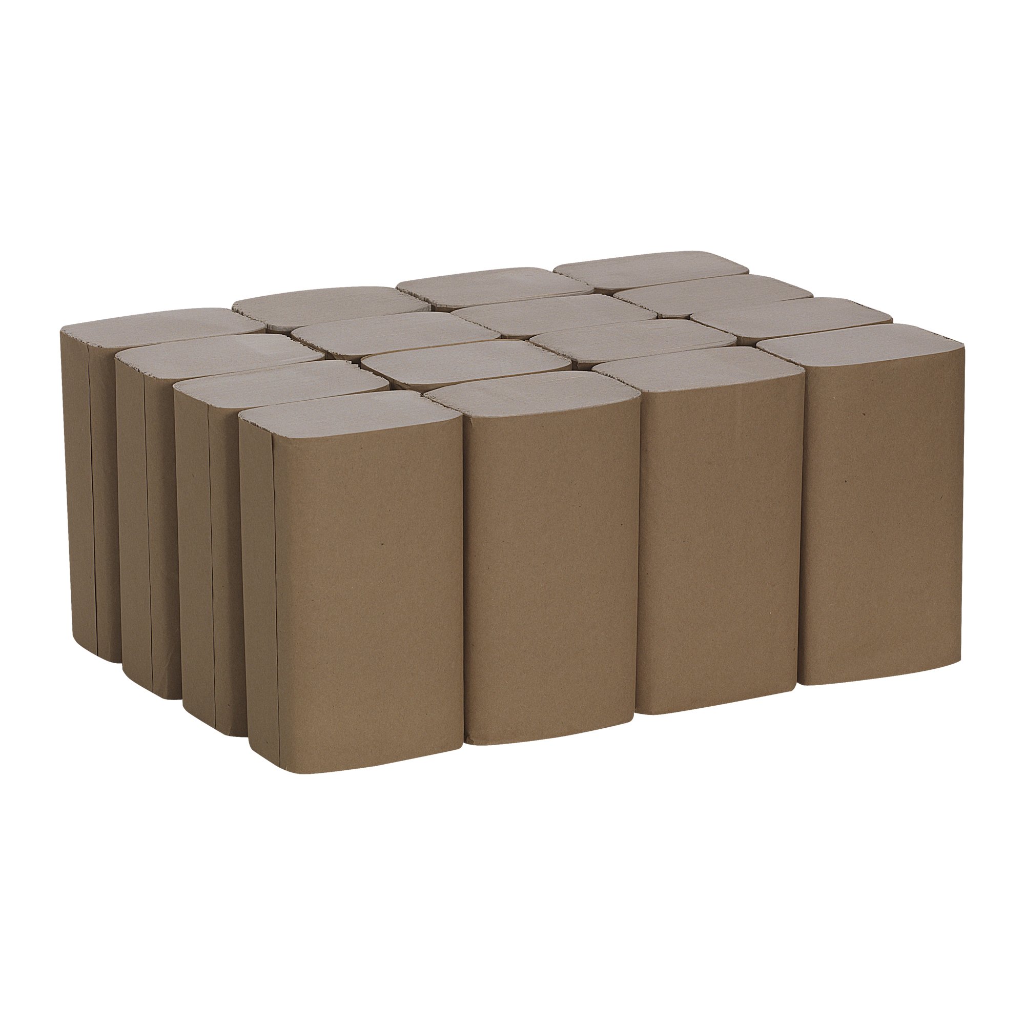 Pacific Blue Basic S-Fold Recycled Paper Towel by GP PRO, Brown, 23504, (Case of 16 Packs, 250 Towels per Pack)