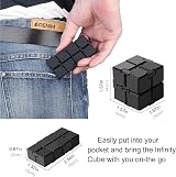 Funxim Infinity Cube Fidget Toy EDC Black Eight-Cube Rotating Stress Relief view 5