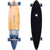 Retrospec Zed Pintail &amp; Cruiser Longboard Adult Skateboard - 44in Bamboo &amp; Canadian Maple Deck with ABEC-7 Bearings, 70mm PU Wheels for Commuting &amp; Carving