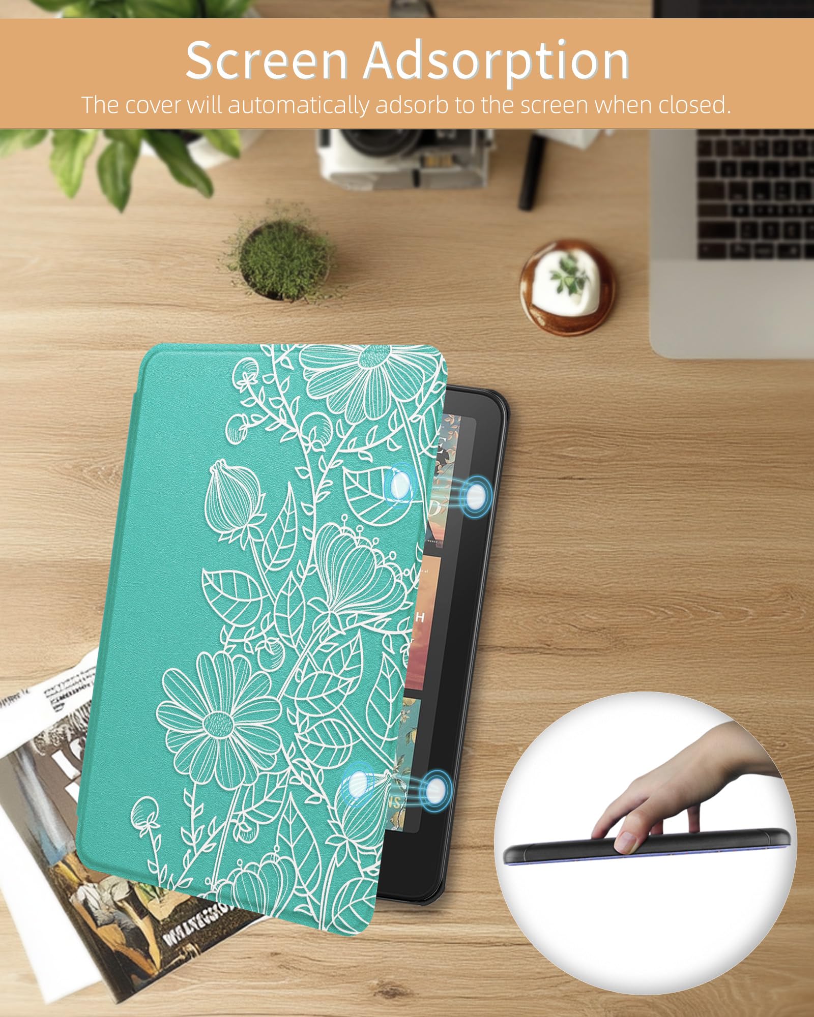 WALNEW Case for 7-inch Kindle Paperwhite 12th Gen 2024 and Colorsoft Signature Edition, Premium PU Leather Protective Cover for Kindle Paperwhite, Auto Wake/Sleep