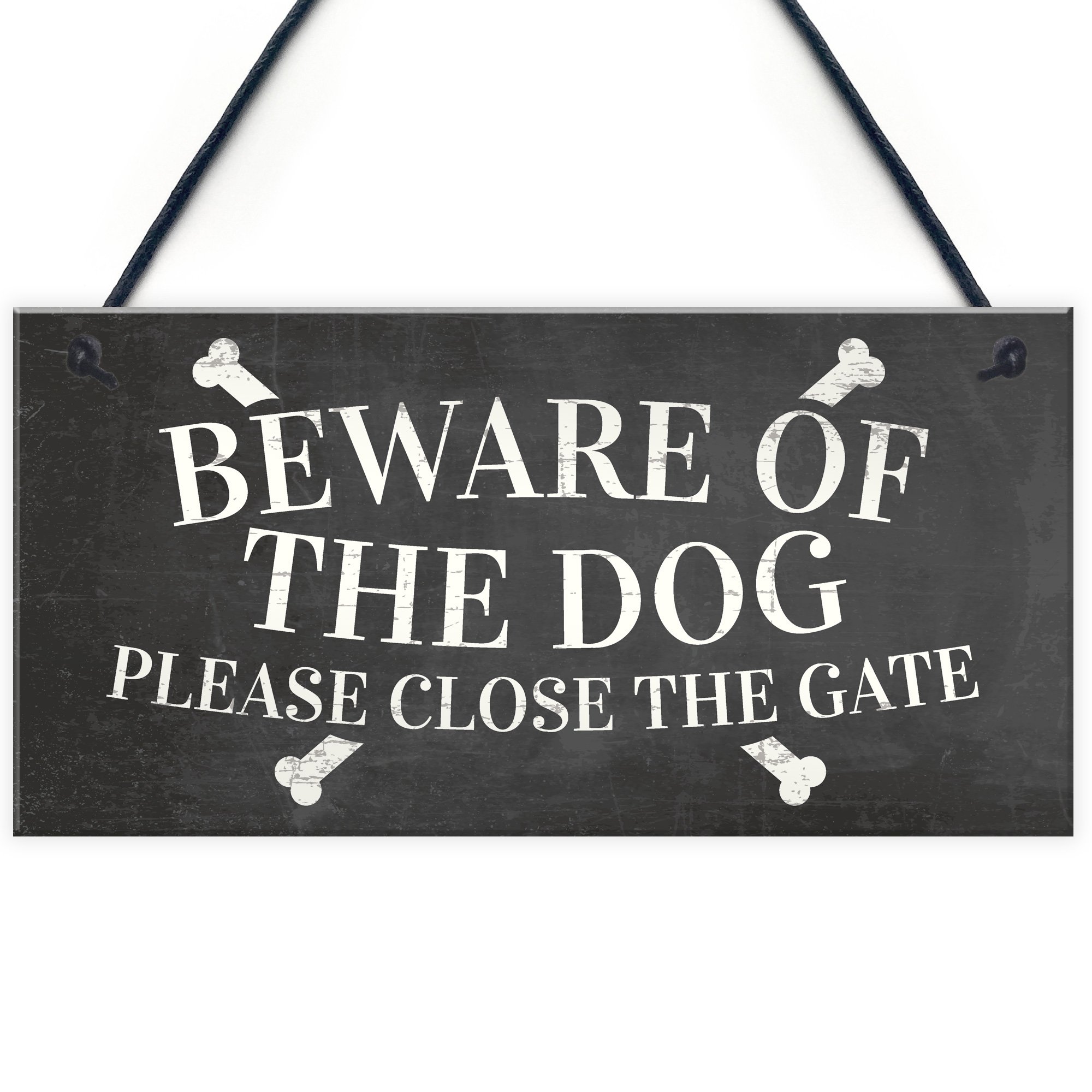 Red Ocean Beware Of The Dog Warning Sign Garden Gate House Door Hanging Outdoor Plaque Gift
