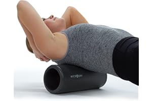MICRODRY Deluxe Fitness Foam Back Roller for Muscle Relief, Roller for Yoga, Stretching, Deep Tissue Firm Massage & Trigger Point Release, Exercise Workout at Home or Gym, 13x5.3, Dark Grey