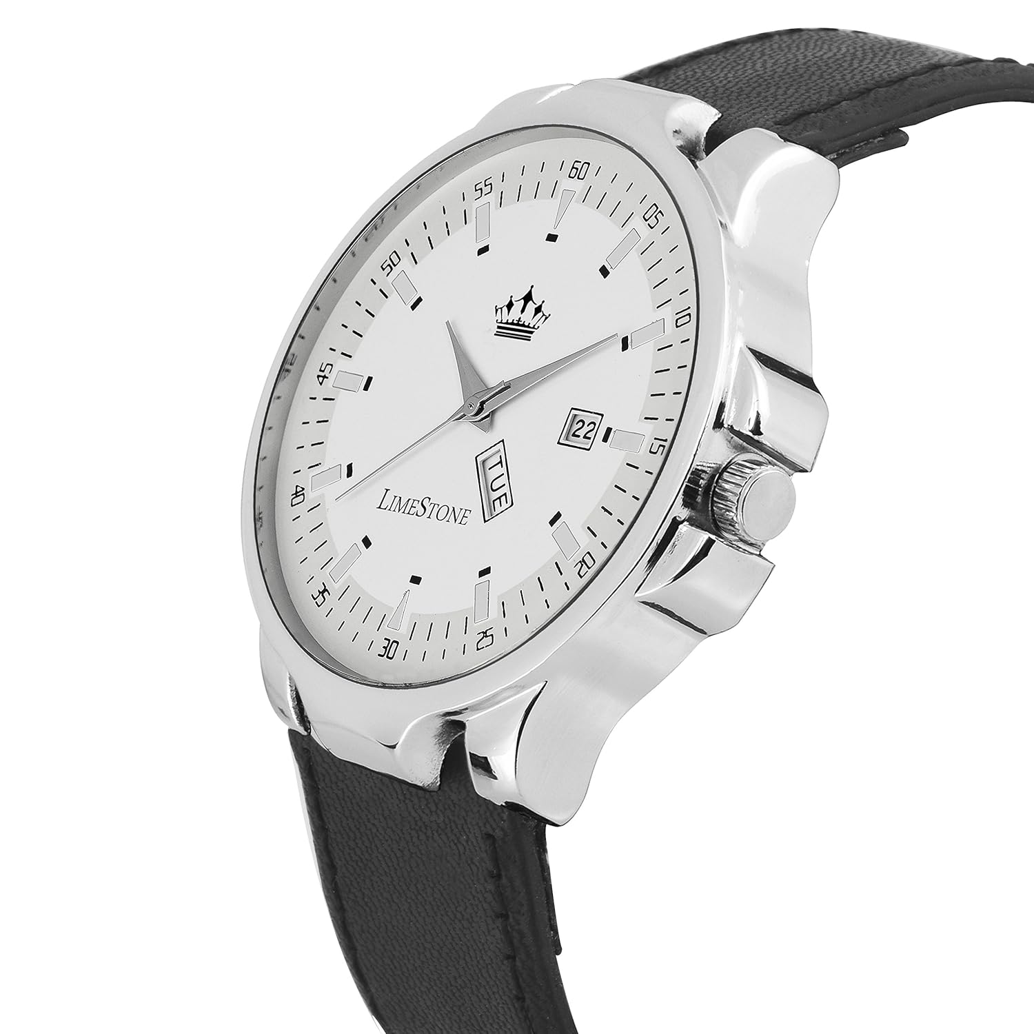 limestone analogue white dial men's & boy's watch - ls2707