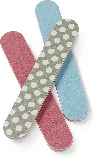 Manicare Pack of 3 Small Cushioned Emery Boards Nail Files Medium Grit