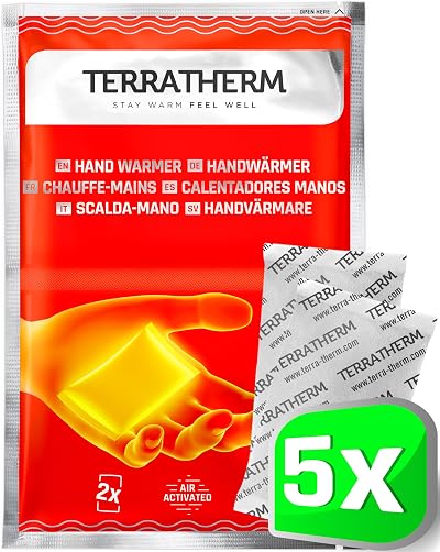 TerraTherm Hand Warmers Air Activated 12 Hours 5 10 or 30 Pairs